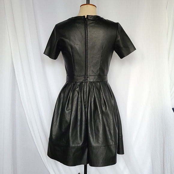 ASOS black pleather skater dress - Picture 4 of 4